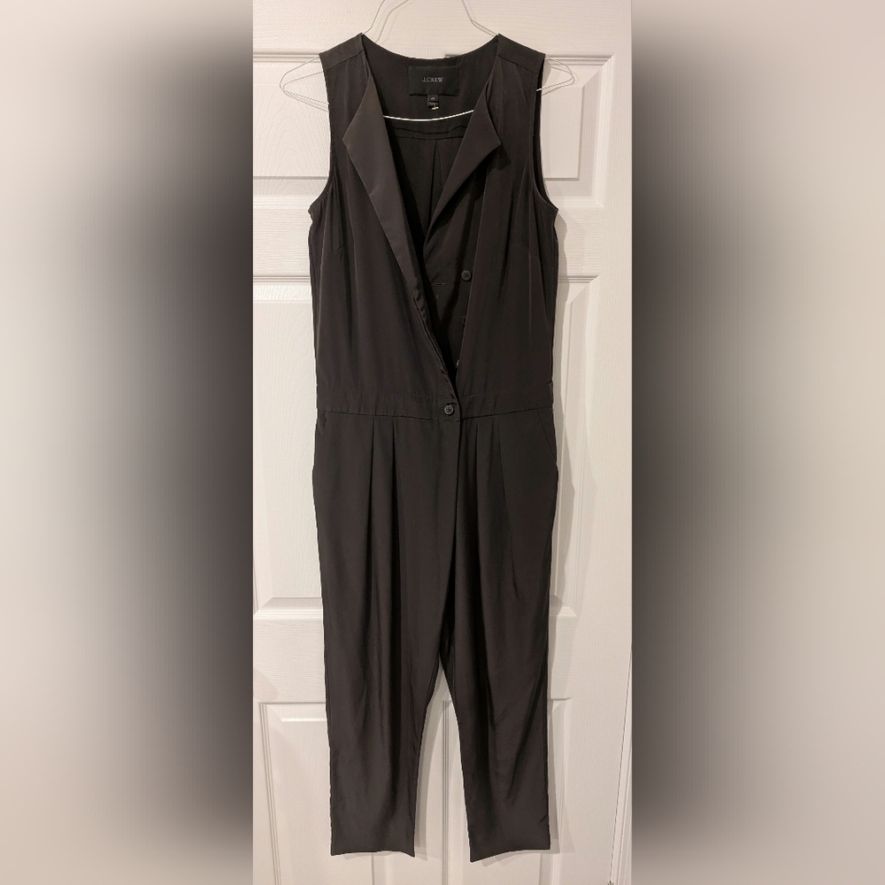 J. Crew Olive Green Trench Jumpsuit Size 4 Tall